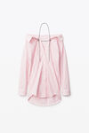 alexander wang 棉质府绸水晶纽扣衬衫 light pink/white