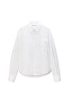 Alexander Wang white white cotton slashed sleeve shirt