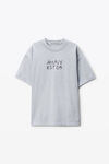 Alexander Wang light heather grey 浅灰色棉质宽松徽标 t 恤
