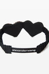 Alexander Wang red/black 人造水晶网眼真丝心形眼罩