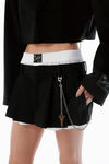 Alexander Wang black/white 黑色预造型金属配饰迷你半身裙
