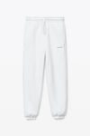 Alexander Wang white unisex sweatpant in dense fleece