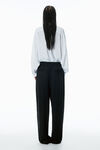 Alexander Wang black pre-styled trouser with turn-down waistband