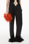 alexander wang hotfix pajama pant in silk charmeuse black