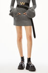 alexander wang long-sleeve mini dress in cashmere wool dark heather grey