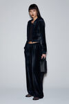 Alexander Wang washed nickel sweatpant with clear bead hotfix in crushed velour