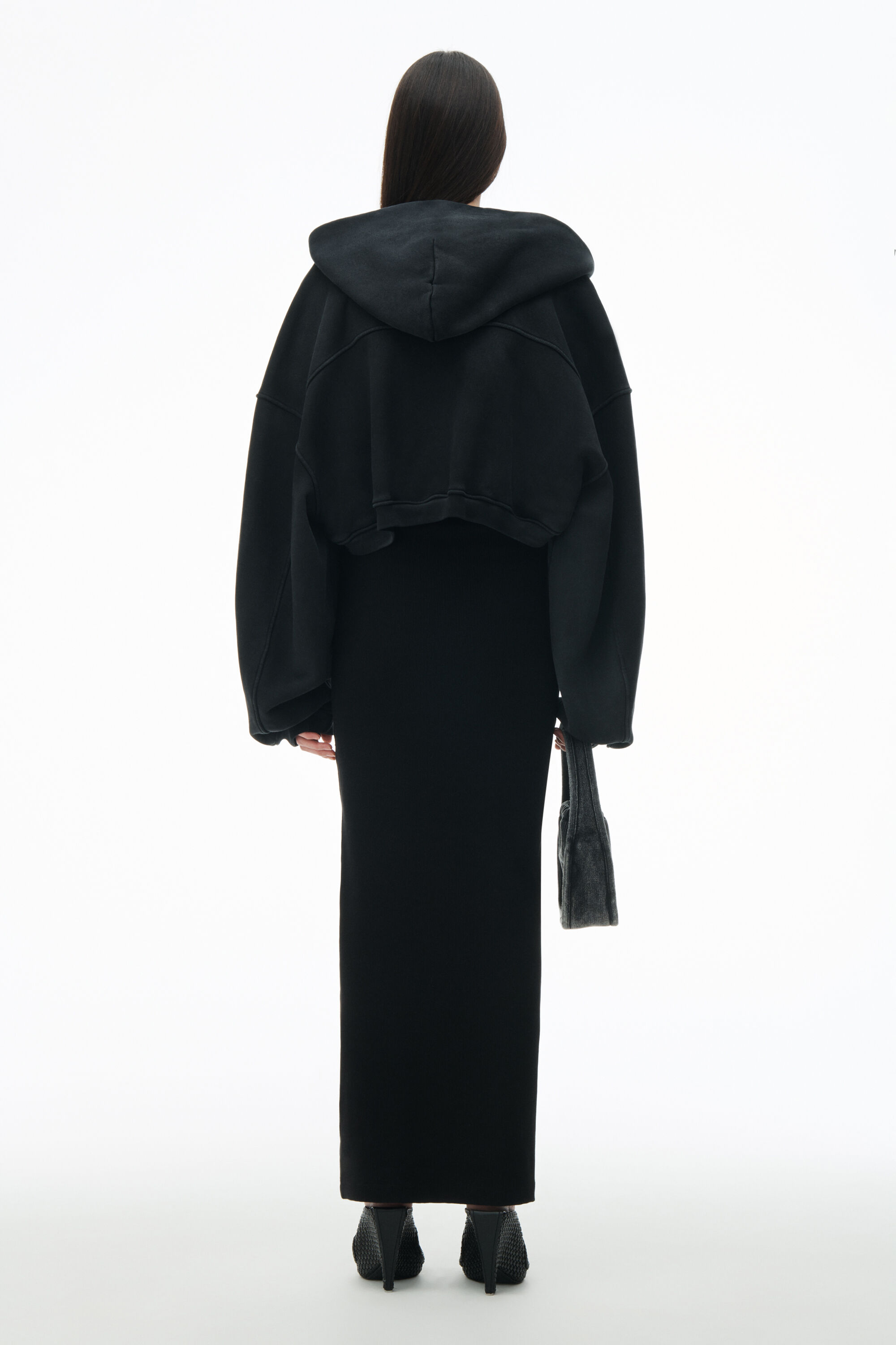 【PUNCHLINE】22FW★ Sense cropped zip-up jacket Jielayou Womens Zip Up Hoodies with Thumb Hole Fleece Lined