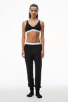 Alexander Wang black unisex-jogginghose aus thermo-baumwolle mit waffelstruktur