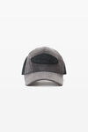 Alexander Wang saloon bar logo trucker hat in crystal hotfix and cotton canvas