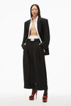 alexander wang layered tailored trouser in wool blend black