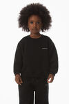 alexander wang kids logo sweatshirt in essential terry black