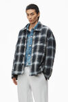 Alexander Wang light heather grey pantalon de survêtement oversize avec logo brodé en éponge de coton épais