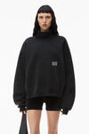 alexander wang デンスフリース ハイネック プルオーバー acid black