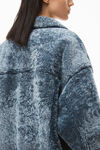 alexander wang 羊剪绒礼服外套 rich indigo