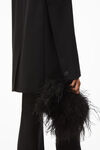 alexander wang 羊毛精裁西装外套 black