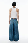 Alexander Wang vintage medium indigo 靛蓝色马克笔印花牛仔裤