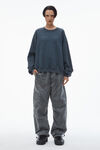 Alexander Wang acid pebble エンボスロゴ コットン スウェットシャツ