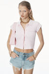 Alexander Wang ballerina pink ryan small bag in crystal hotfix