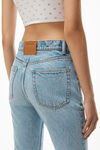 alexander wang og high-rise stovepipe jean in denim light indigo fade
