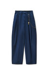 Alexander Wang blue ink blue cotton-blend balloon-leg pants