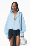 Alexander Wang oxford blue oversized organic cotton shirt