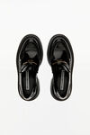 alexander wang carter platform loafer in leather black