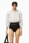 alexander wang リブジャージー ロゴ エラスティックブリーフ black