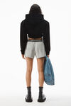 alexander wang 弹力灯芯绒短裤 heather grey