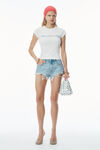 Alexander Wang vintage white distressed logo tee