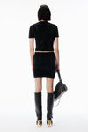 Alexander Wang black black wool-blend hotfix logo tee