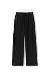 Alexander Wang faded black wide leg sweatpants with pre-styled logo brief waistband