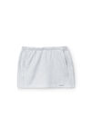 alexander wang mini skirt in classic terry ith logo waistband light heather grey