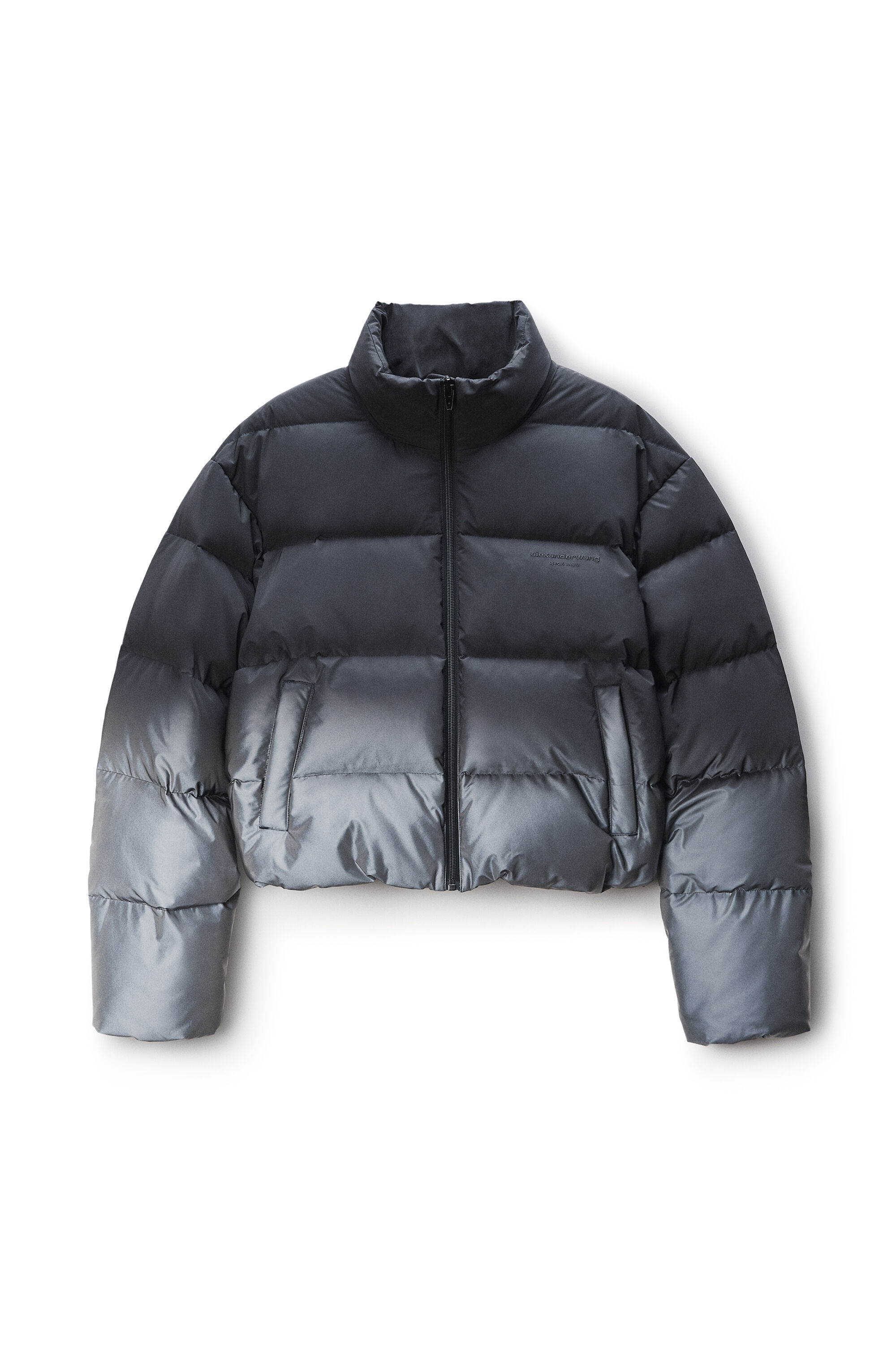 Reflective Gradient Puffer in SILVER/BLACK | alexanderwang®