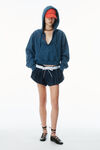Alexander Wang vintage navy distressed cotton hoodie