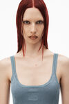alexander wang 金银纱吊带背心连衣裙 ariel blue