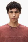 alexander wang embossed logo tee in compact jersey acid apple