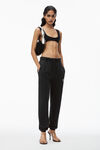 alexander wang acid wash sweatpant in dense fleece acid black