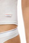 alexander wang 罗纹棉短袖 t 恤 white