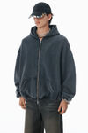 Alexander Wang washed black schwarze kapuzenjacke aus baumwolle mit logo