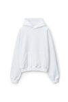 Alexander Wang white unisex hoodie in dense fleece