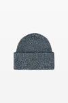 Alexander Wang oxford blue berretto con logo a cupola in lana a coste elasticizzata