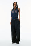 Alexander Wang black tropical wool mid-rise balloon pants