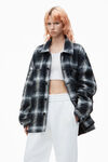 alexander wang puff logo sweatpant in structured terry    white