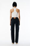 Alexander Wang faded black 做旧效果黑色浮染牛仔裤
