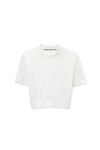 Alexander Wang soft white white clear bead hotfix crewneck tee