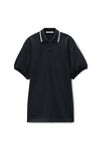 Alexander Wang black relaxed polo cotton minidress