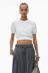 Alexander Wang white t-shirt pull court avec logo