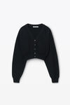 Alexander Wang black long sleeve cardigan with v neck