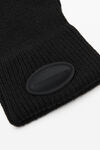 Alexander Wang black dome 徽标手套（罗纹羊毛弹力）