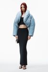 alexander wang g-string rib knit cotton jersey skirt  black